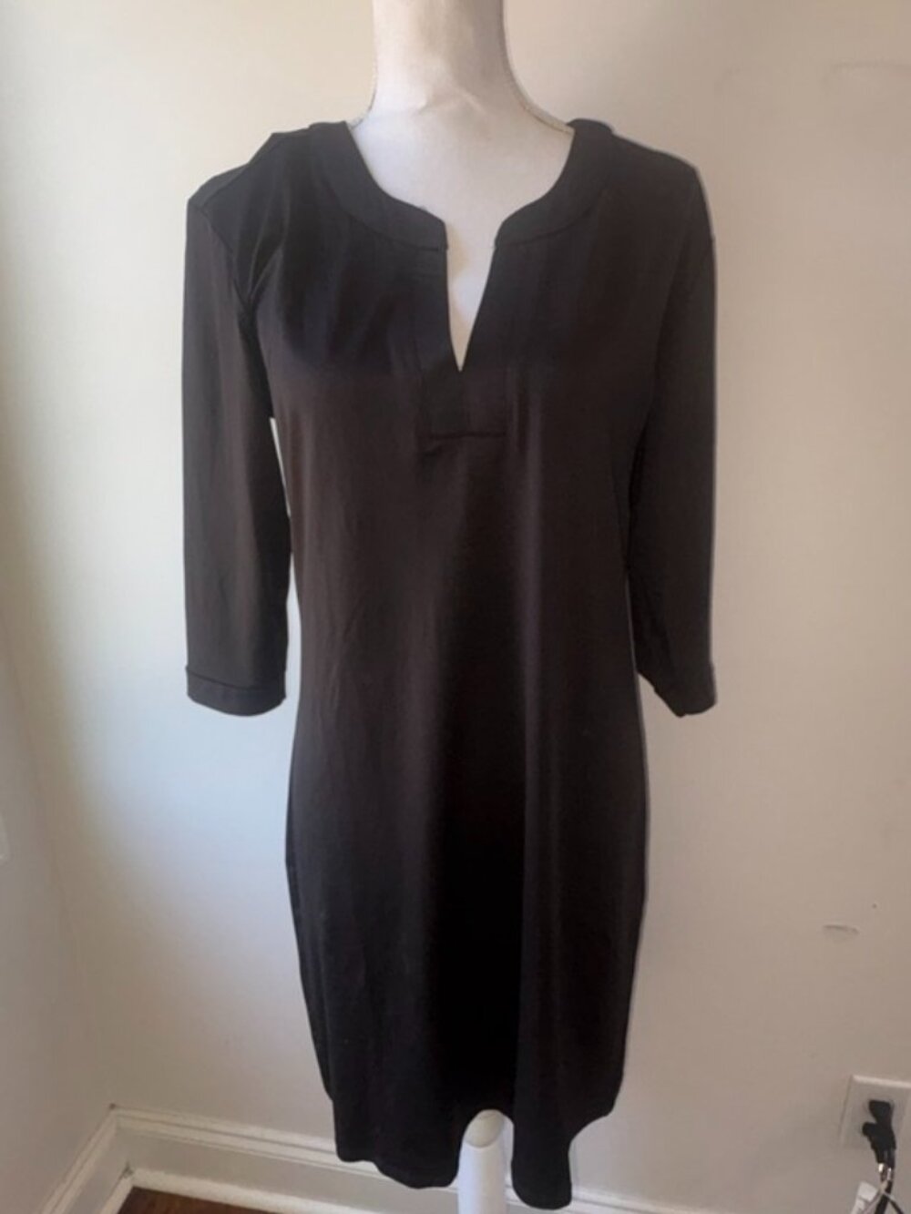 NEW NWT Mary Square Conquer the World Black Dress size S Spandex Classic Stretch